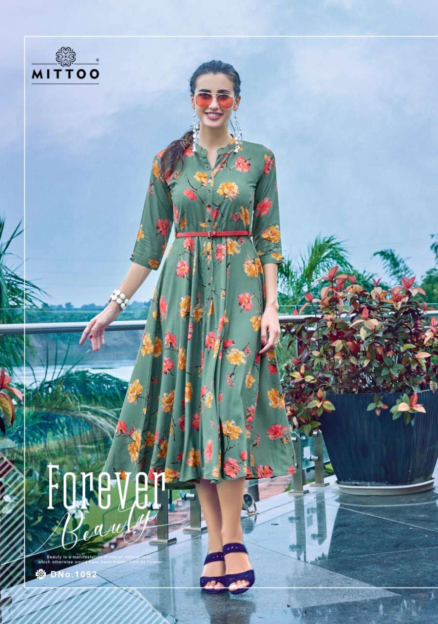 Belt Vol-4 Mittoo Rayon Flex Full Flair Kurti Catalog Belt Vol-4 Mittoo Rayon Flex Full Flair Kurti Catalog